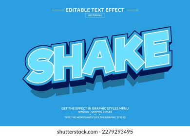 Shake 3D editable text effect template