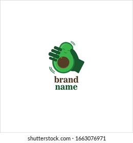 sacudir elemento de plantilla de diseño del logotipo de aguacate. logotipo vectorial