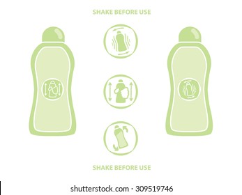 Shake Before Use Green Logotype Set