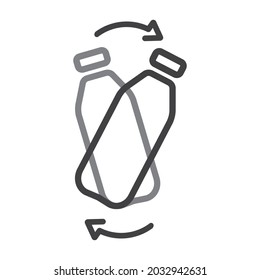 Shake bottle before use, icon, vector.