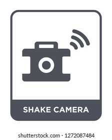 shake camera icon vector on white background, shake camera trendy filled icons from Electronic stuff fill collection, shake camera simple element illustration