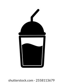 shake drink icon vector on white background. soft drink icon. milk shake icon