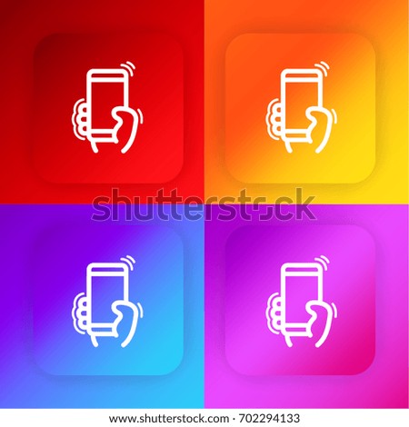 Shake four color gradient app icon set