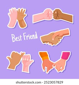 Shake Hand Best Friend Gesture Sticker Pack