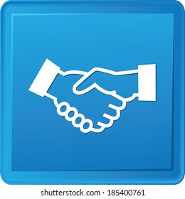 Shake hand button,vector