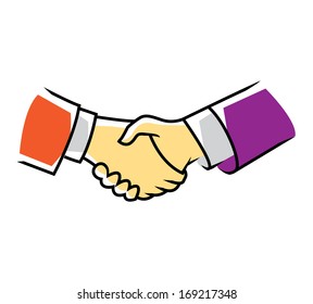 Shake Hand Cartoon Illustration Stock Vector (Royalty Free) 169217348 ...