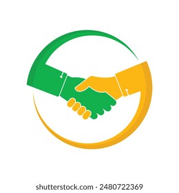 shake hand deal symbol logo vector illustration isolated white background