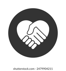 Signo plano del icono del Vector del glifo de la mano