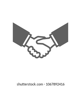 Shake hand icon in trendy flat style isolated on white background. Symbol for your web site design, logo, app, UI. Vector illustration, EPS