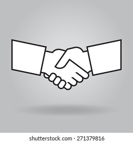 Shake hand  line icon