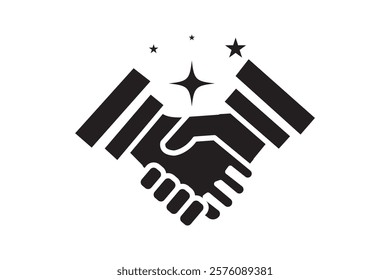 Shake hand line icon. Simple outline style for web and app. Handshake, hands, partnership, business concept. Vector illustration isolated on white background. Editable stroke