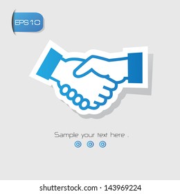 Shake hand symbol,vector