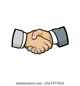 Shake hand vector image icon illustration