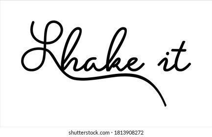 Shake Hand Written Black Script Thin Stock Vector (Royalty Free ...