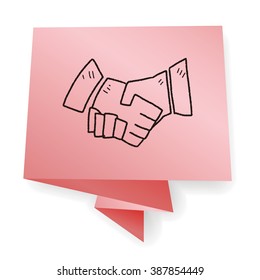 Shake hands doodle