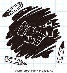 Shake hands doodle