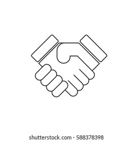 shake hands handshake - vector icon