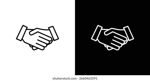 Shake hands icon for concept and graphic design. Collection of high quality black style vector icons