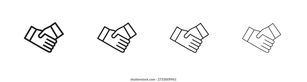 Plantilla del diseño del icono de Shake hands para el Web y el elemento móvil de la interfaz de usuario