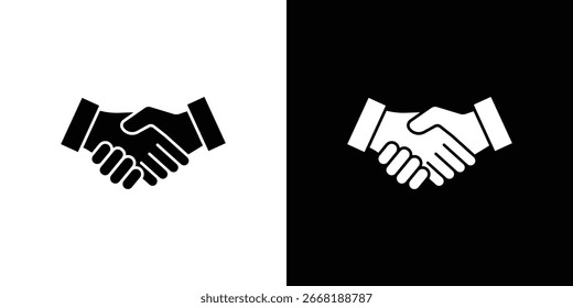 Ilustración del icono de Shake hands en estilo plano. color de la Plantilla del icono editable.