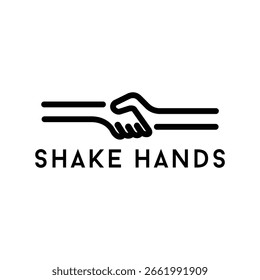 Icono de la mano en el diseño de la línea.