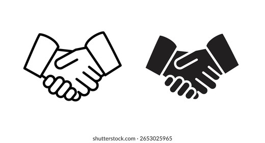 Shake hands icon Logo Design Vector Template Illustration