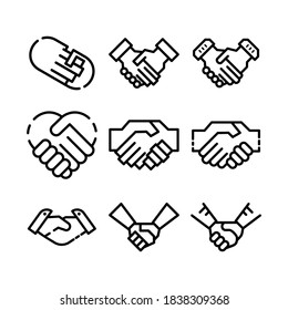 shake hands icon or logo isolated sign symbol vector illustration - Collection of high quality black style vector icons
