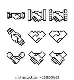 Händesymbol oder Logo einzeln auf Zeichen - Vektorgrafik - Kollektion hochwertiger, schwarzer Vektorsymbole
