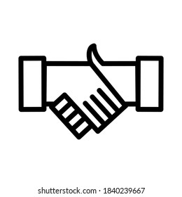 shake hands icon or logo isolated sign symbol vector illustration - high quality black style vector icons

