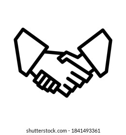 shake hands icon or logo isolated sign symbol vector illustration - high quality black style vector icons
