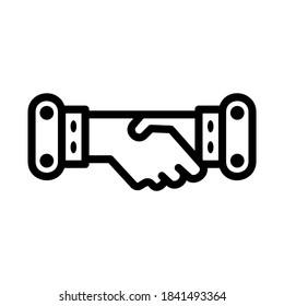 icono de manos estrechas o logotipo símbolo de signo aislado ilustración vectorial - iconos vectoriales de estilo negro de alta calidad
