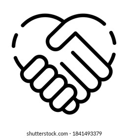 shake hands icon or logo isolated sign symbol vector illustration - high quality black style vector icons
