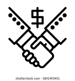 icono de manos estrechas o logotipo símbolo de signo aislado ilustración vectorial - iconos vectoriales de estilo negro de alta calidad
