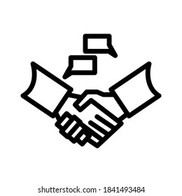 shake hands icon or logo isolated sign symbol vector illustration - high quality black style vector icons

