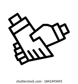 icono de manos estrechas o logotipo símbolo de signo aislado ilustración vectorial - iconos vectoriales de estilo negro de alta calidad
