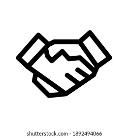 Shake Hands icon or logo isolated sign symbol vector illustration - high quality black style vector icons
