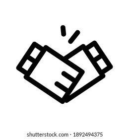 Shake Hands icon or logo isolated sign symbol vector illustration - high quality black style vector icons
