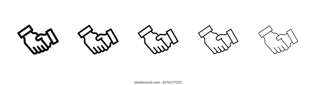 Shake Hands Symbol für mobiles Konzept und Webdesign.