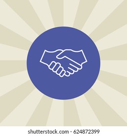shake hands icon. sign design. background