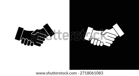 Shake hands icon. Simple high quality pictogram. Modern solid style