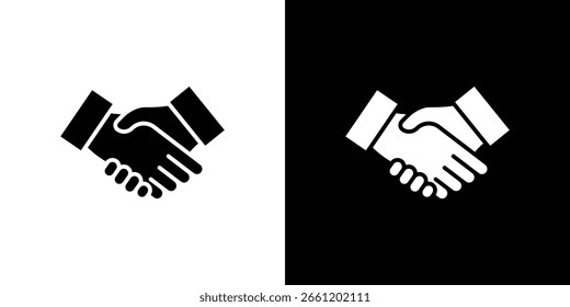 Shake hands icon Vector clipArt Illustrations in flat style