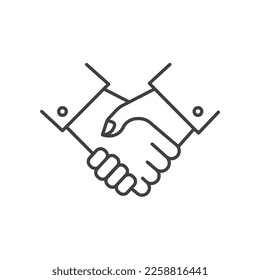 shake hands line icon vector concept design element template web