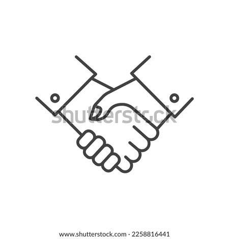 shake hands line icon vector concept design element template web