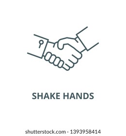 Shake hands vector line icon, linear concept, outline sign, symbol