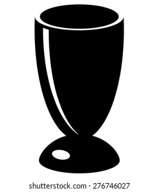 Shake or ice cream glass vector icon