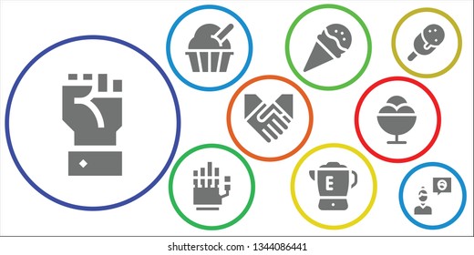 shake icon set. 9 filled shake icons.  Collection Of - Hand, Ice cream, Blender, Handshake, Friend