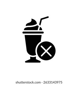Shake Icon with Whip and Crossed Straw Design