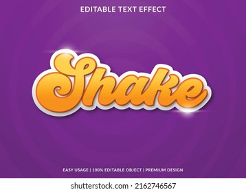 shake text effect editable template with abstract style use for business brand and logo