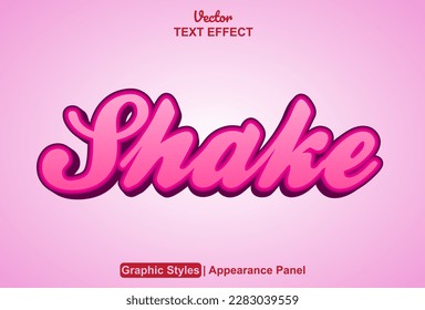 shake text effect with pink color graphic editable style