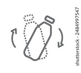 Shake well before using, label, icon, vector.